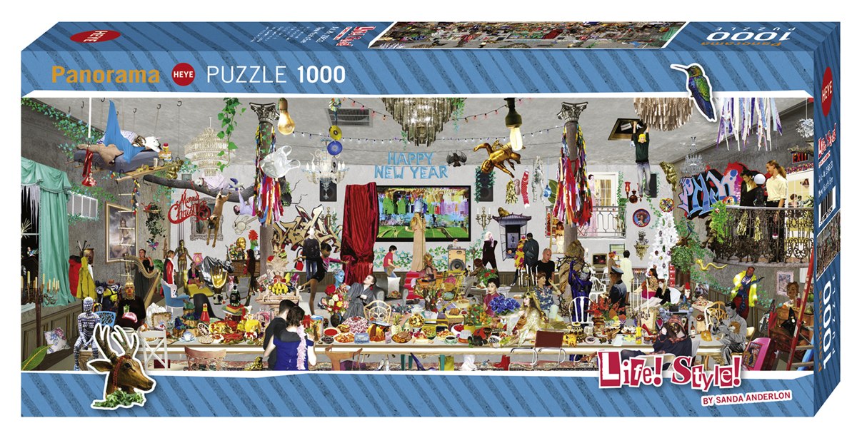 New Year's Eve - 1000pc Panoramic Jigsaw Puzzle By Heye  			  					NEW - image 1