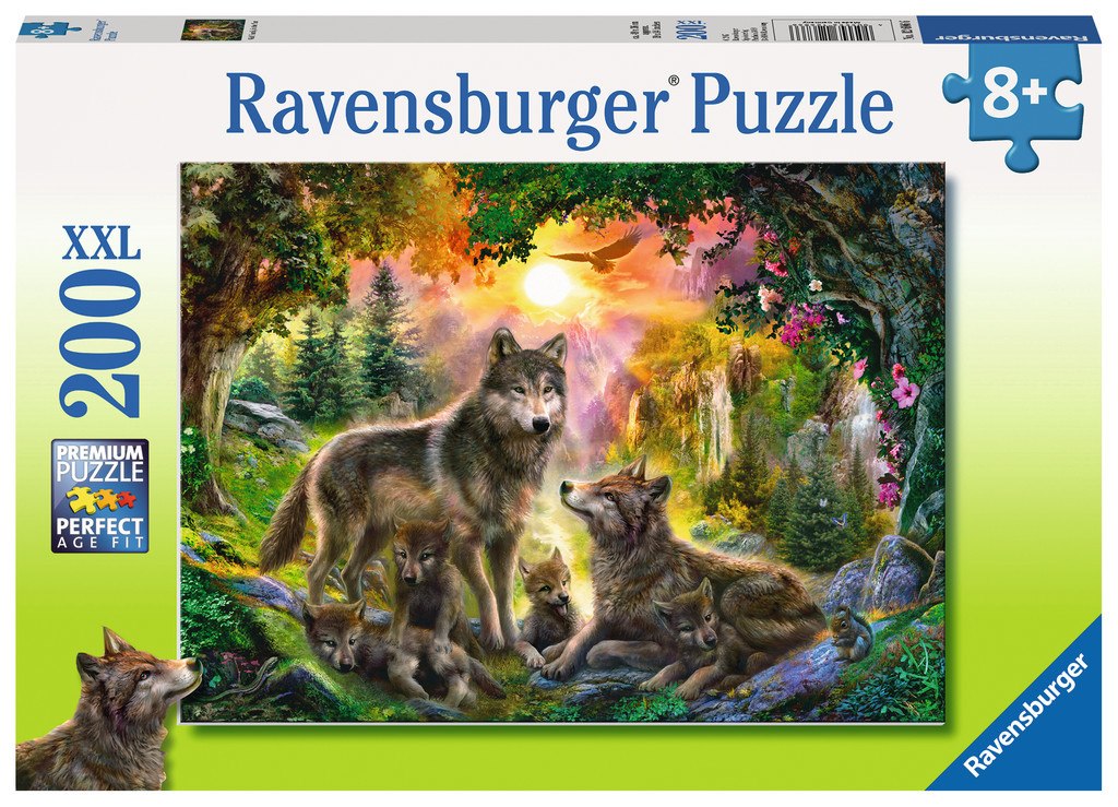 Wolf Family in the Sun - 200pc Jigsaw Puzzle by Ravensburger - image 1