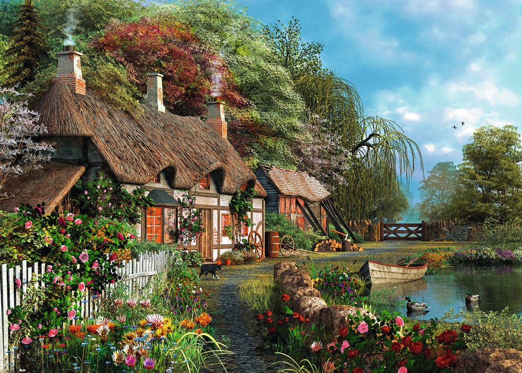 Cottage on a Lake - 300pc Large Format by Ravensburger