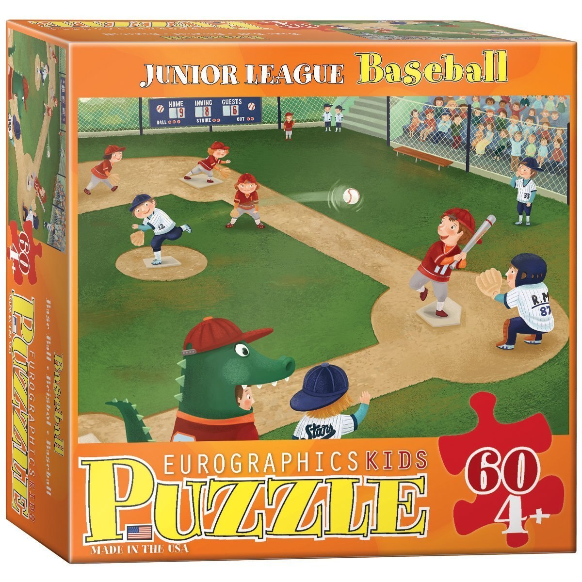 Junior League Baseball - 60pc Jigsaw Puzzle by Eurographics  			  					NEW - image 1