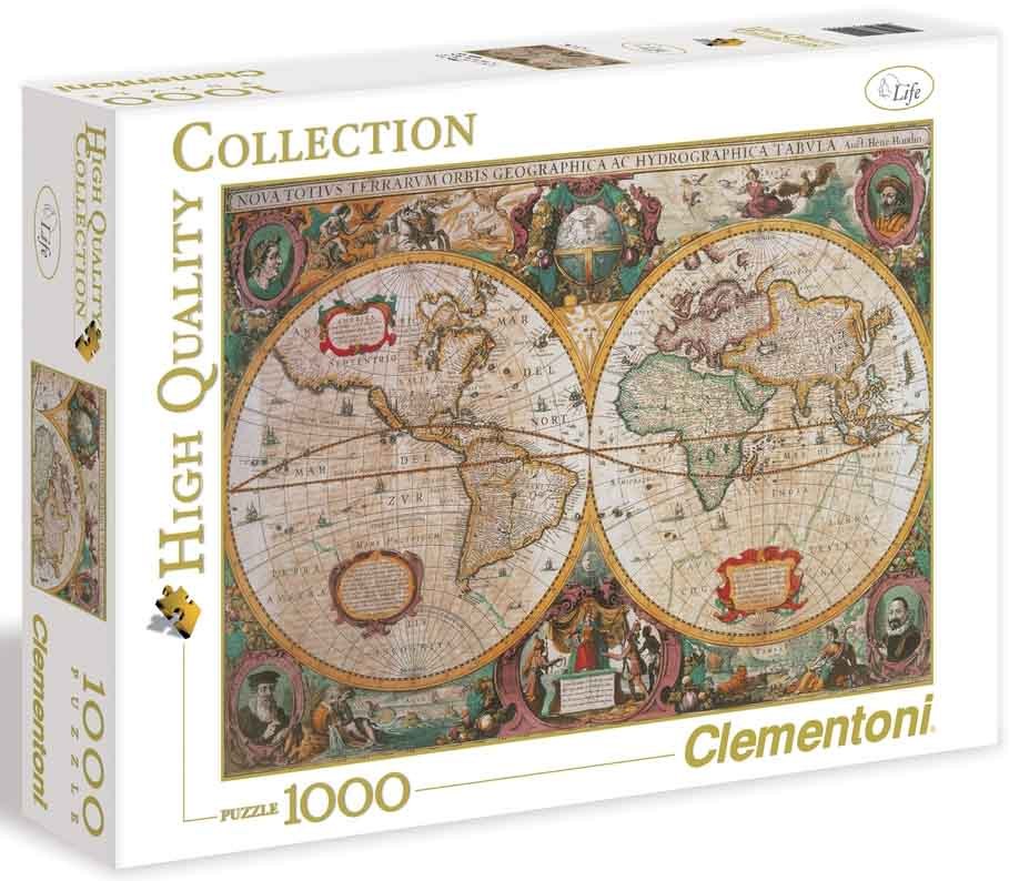 Old Map - 1000pc Jigsaw Puzzle by Clementoni - image 1