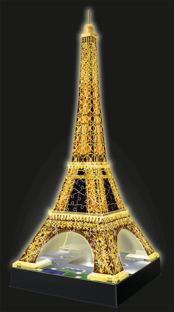 Eiffel Tower: Night Edition - 216pc Light-Up 3D Jigsaw Puzzle By Ravensburger
