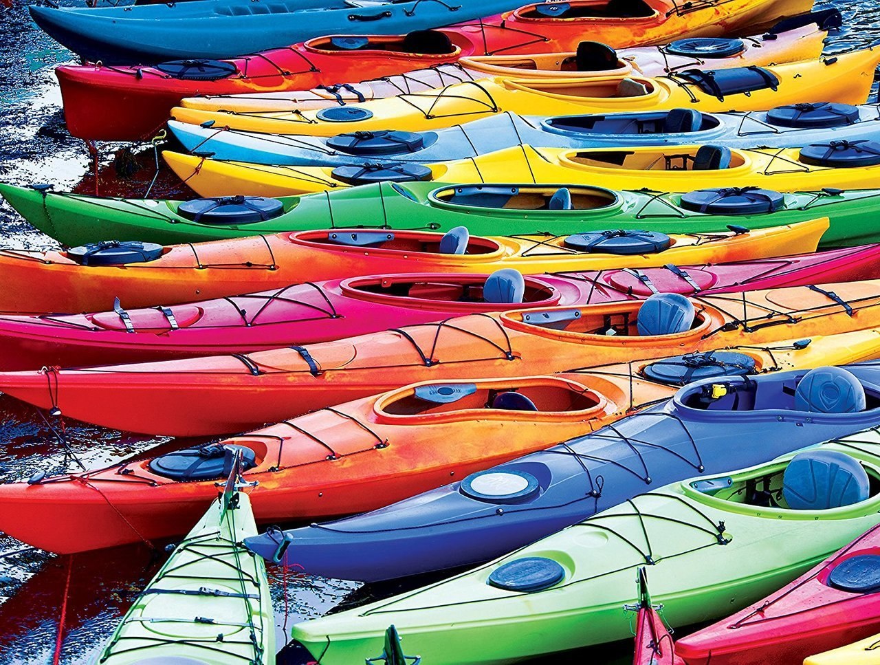 Colorful Kayaks - 550pc Jigsaw Puzzle by Lafayette Puzzle Factory  			  					NEW