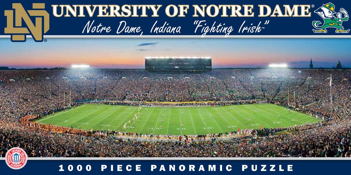 University of Notre Dame - 1000pc Panoramic Jigsaw Puzzle by Masterpieces - image 1