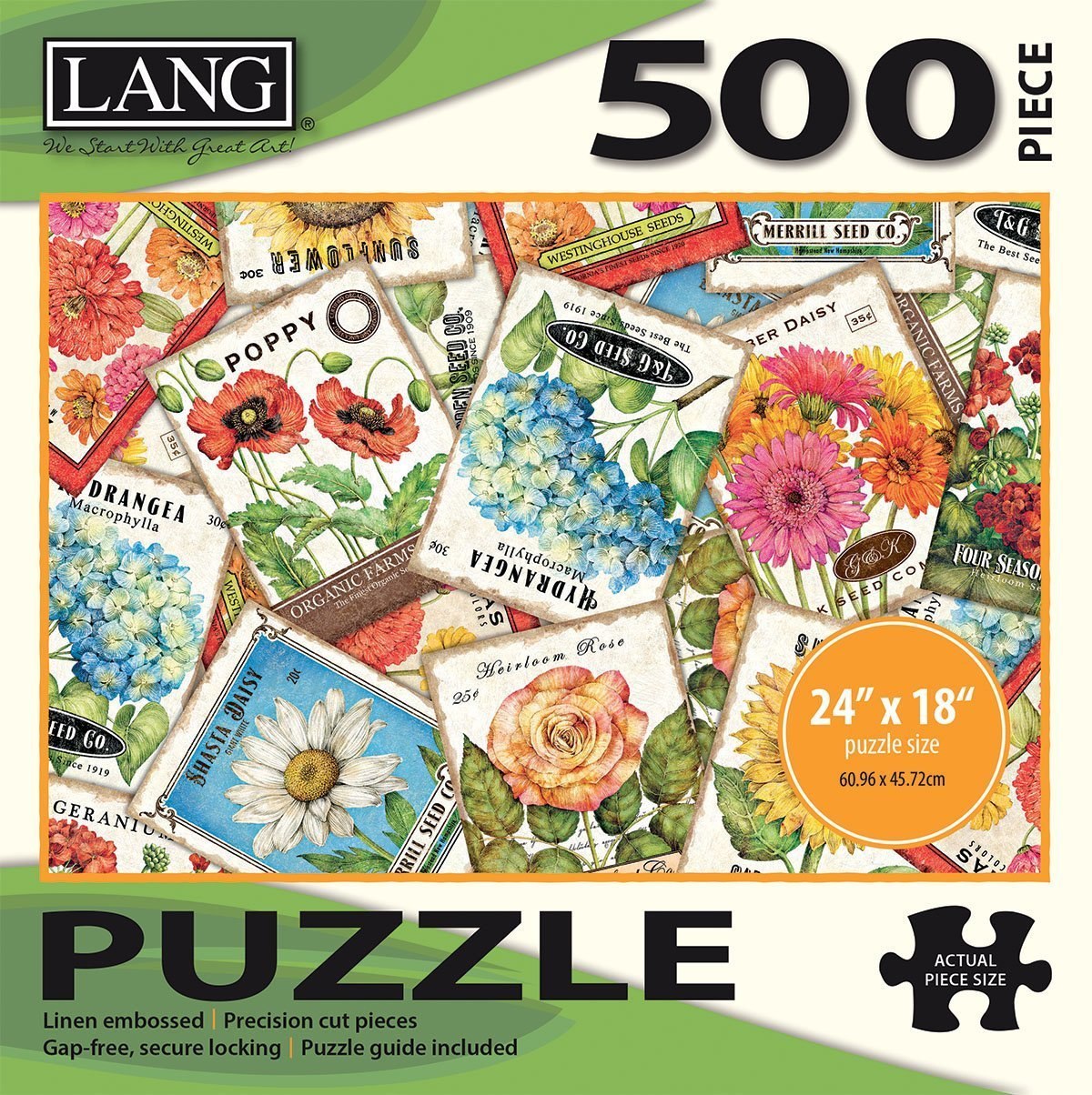 Seed Packets - 500pc Jigsaw Puzzle by Lang  			  					NEW - image 1