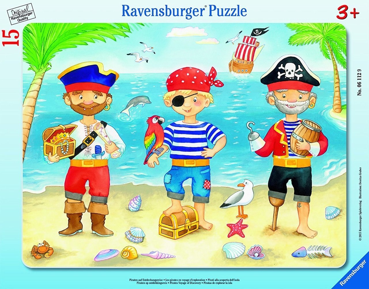 Pirates Voyage of Discovery - 15pc My First Frame Puzzle by Ravensburger