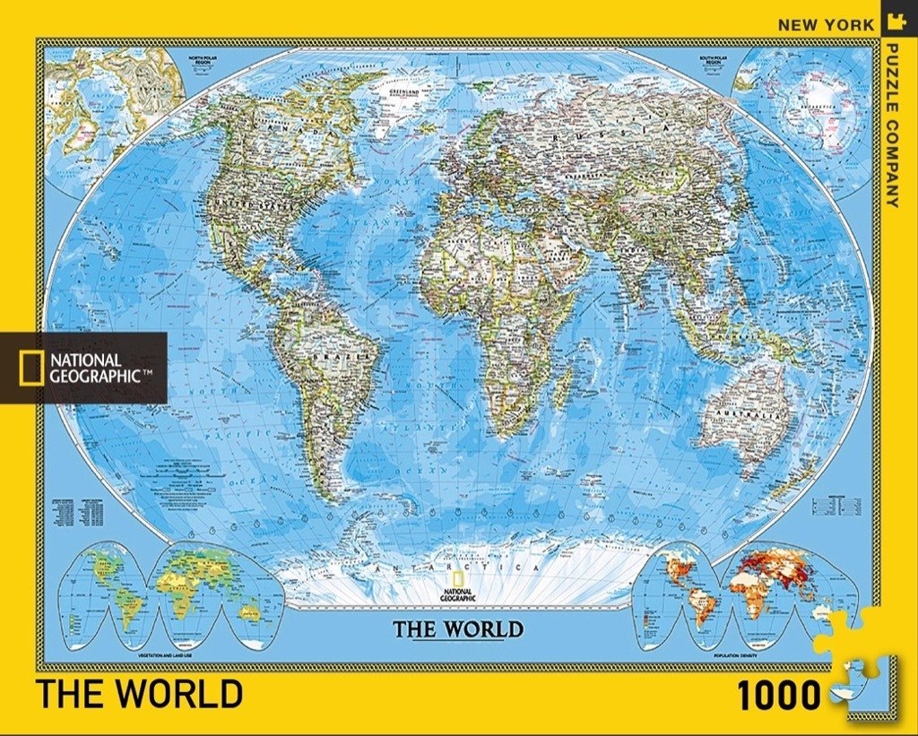 The World - 1000pc Jigsaw Puzzle by New York Puzzle Company  			  					NEW - image 1