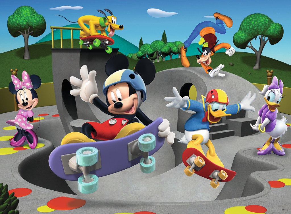 Mickey & Minnie: At the Skate Park - 100pc XXL Jigsaw Puzzle by Ravensburger