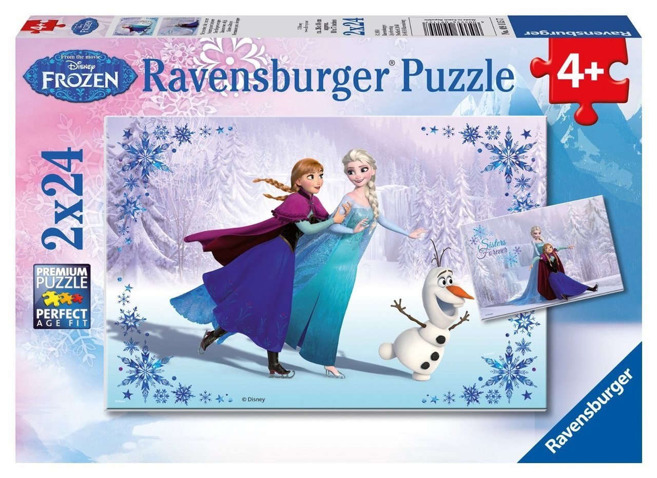 Frozen: Sisters Always - 2x 24pc Jigsaw Puzzles by Ravensburger - image 1