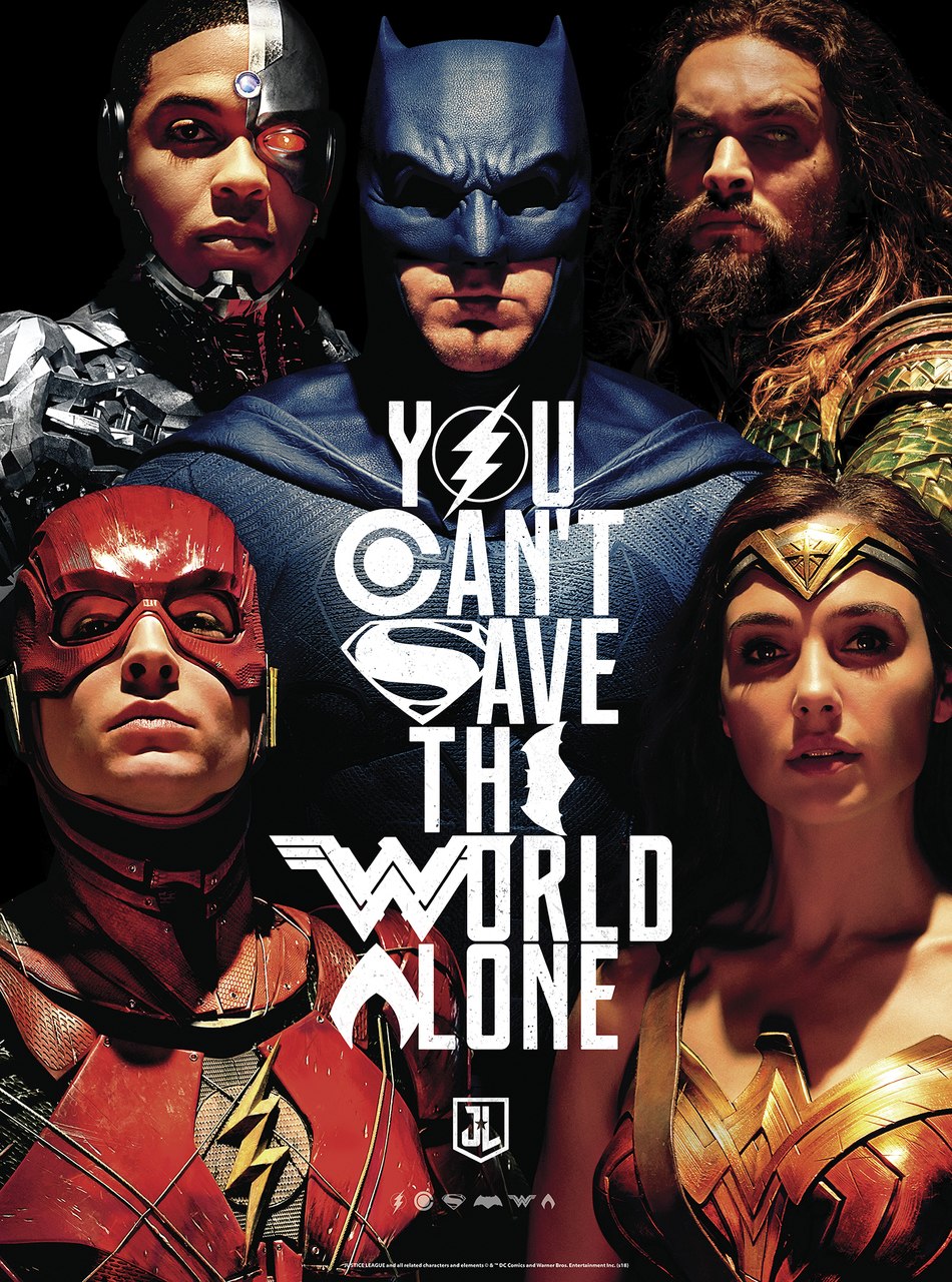 Justice League: You Can't Save the World Alone (Glow In The Dark) - 1000pc Jigsaw Puzzle By Buffalo Games  			  					NEW