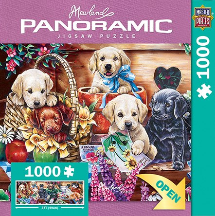 Flower Box Playground - 1000pc Panoramic Jigsaw Puzzle by Masterpieces  			  					NEW - image 1