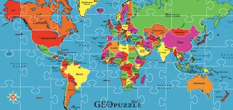 World - 68pc Geographical Puzzle by GEO Puzzle