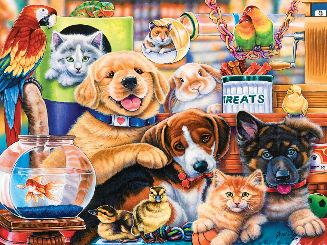 Playful Paws: Home Wanted - 300pc EZ Grip Jigsaw Puzzle by Masterpieces