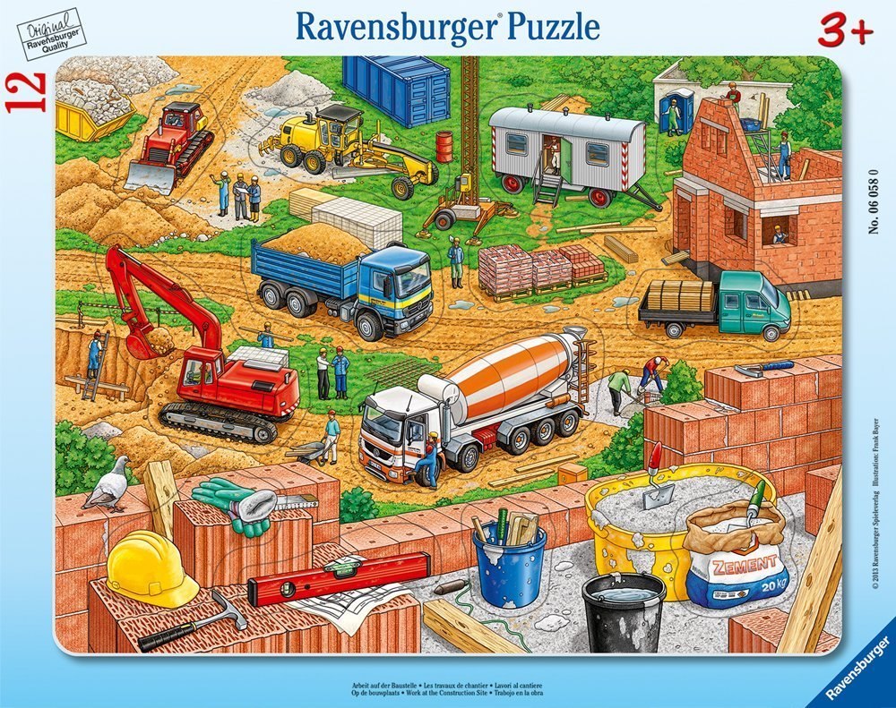 Work at the Construction Site  - My First Frame Puzzle By Ravensburger