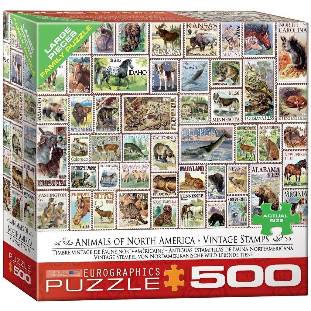 Animals of North America - 500pc Jigsaw Puzzle by Eurographics  			  					NEW - image 1