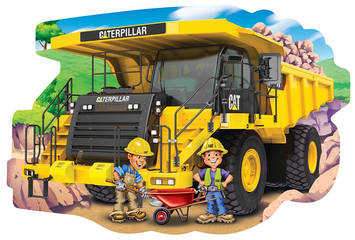 Cat: Dump Truck - 36pc Shaped Floor Puzzle by Masterpieces