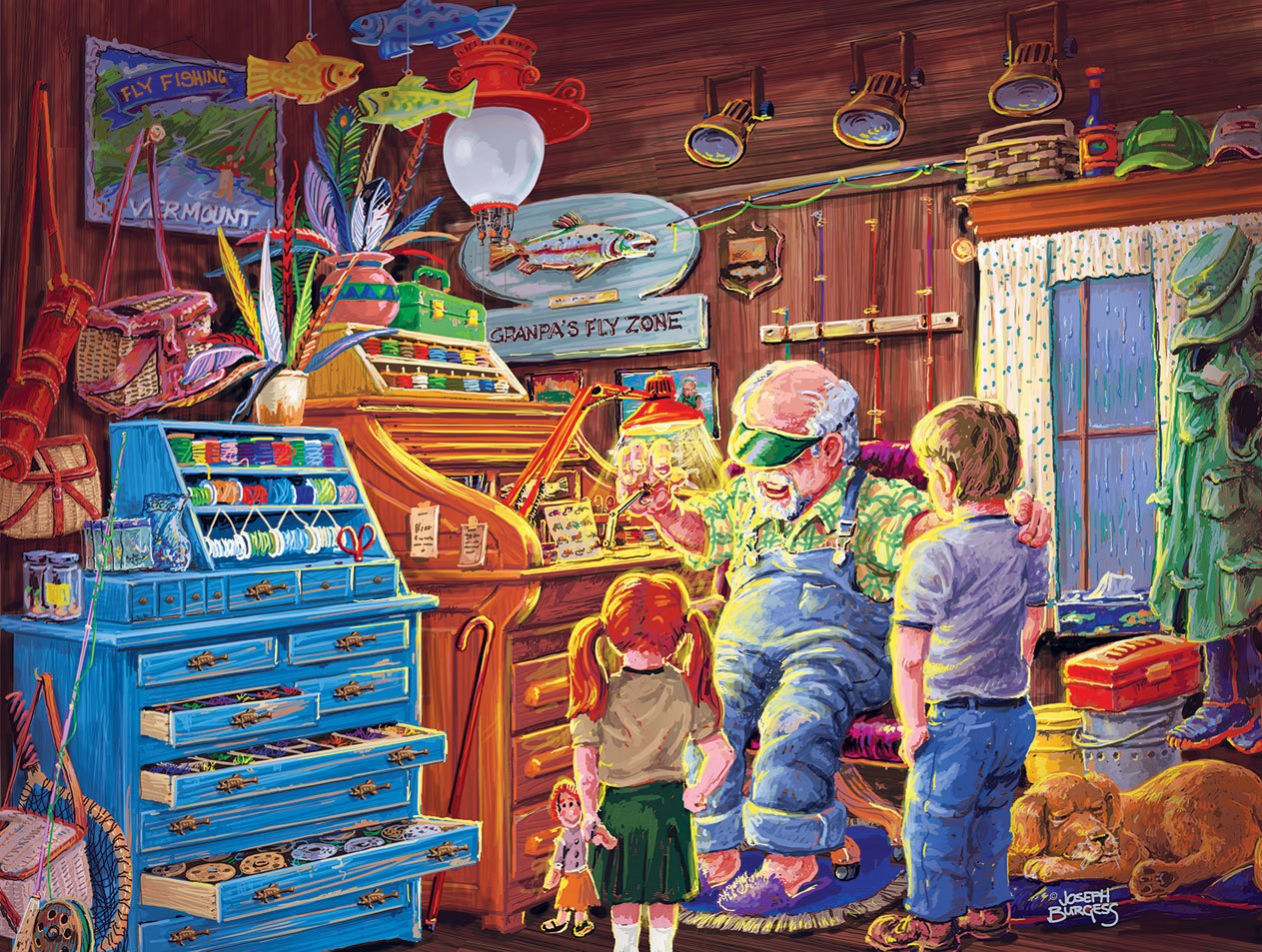 The Fly Maker - 300pc Large Format Jigsaw Puzzle by SunsOut - image main