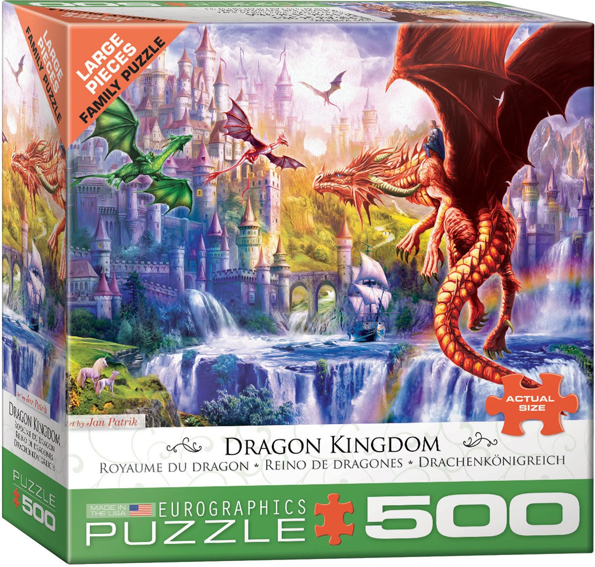 Dragon Kingdom - 500pc Jigsaw Puzzle by Eurographics  			  					NEW - image 1