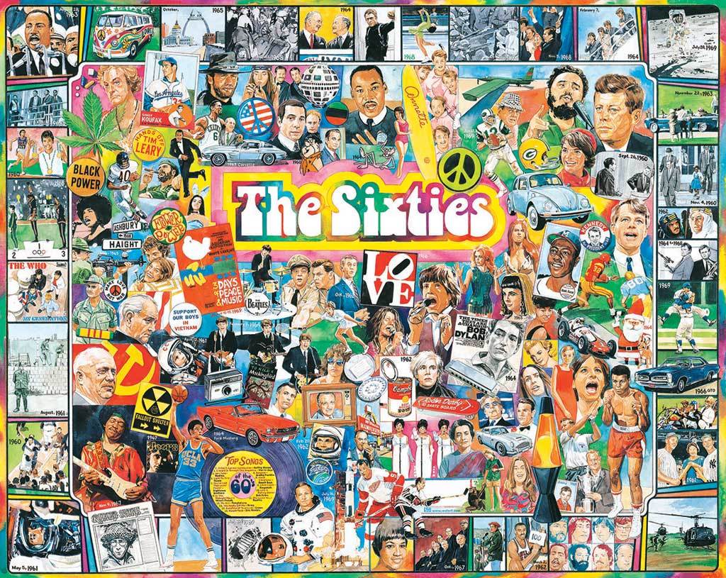 The Sixties - 1000pc Jigsaw Puzzle By White Mountain