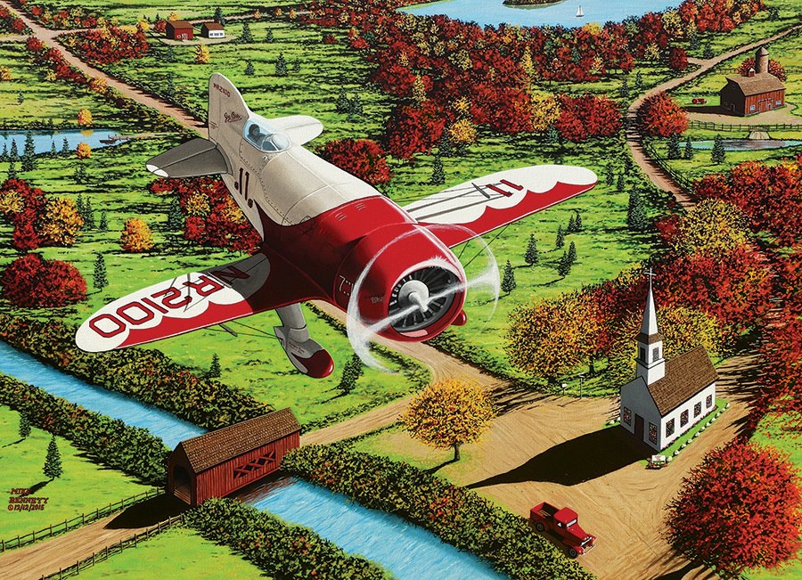 Gee Bee Over New England - 1000pc Jigsaw Puzzle by Cobble Hill