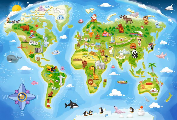 World Map  - 40pc Jigsaw Puzzle By Castorland