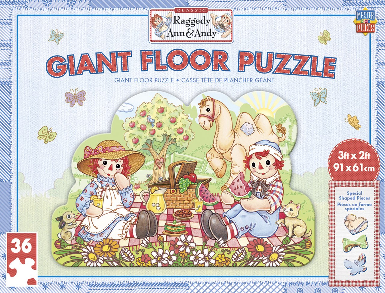 Raggedy Ann & Andy - 36pc Floor Puzzle by Masterpieces  			  					NEW - image 1