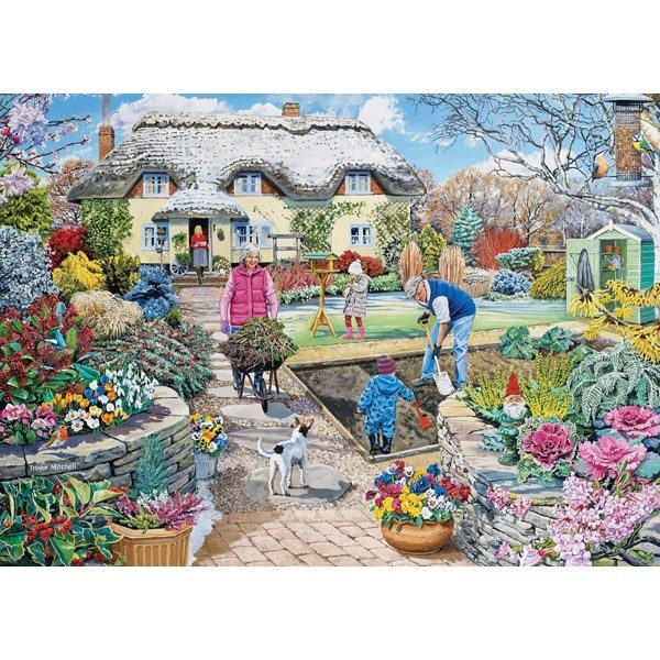 Family Times: Winter Garden - 500pc XL Jigsaw Puzzle by Holdson  			  					NEW
