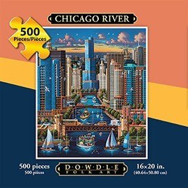 Chicago River - 500pc Jigsaw Puzzle by Dowdle - image 1