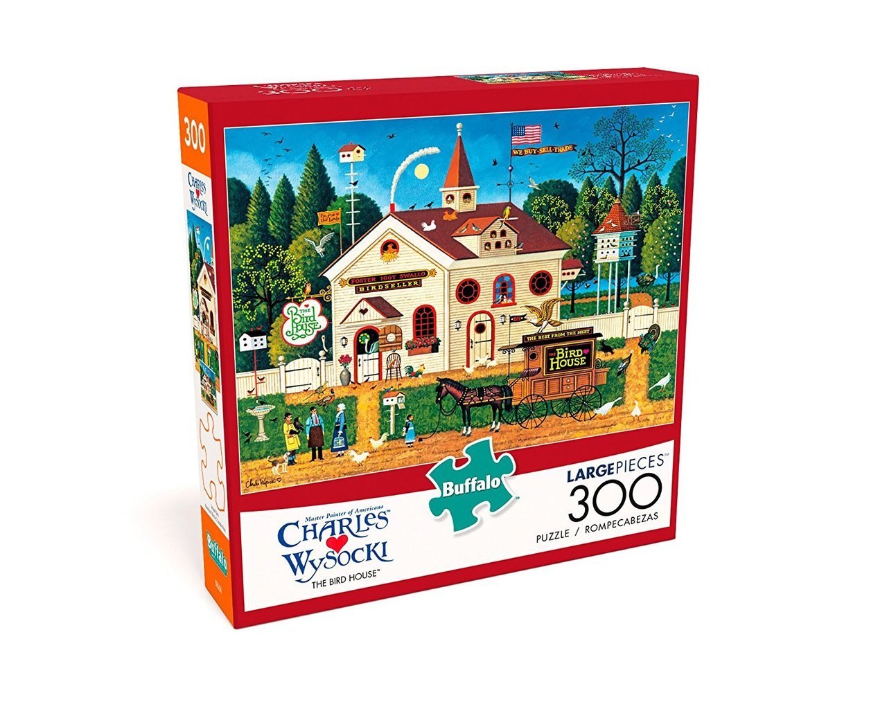 Charles Wysocki: The Bird House - 300pc Large Format Jigsaw Puzzle by Buffalo Games  			  					NEW - image 1