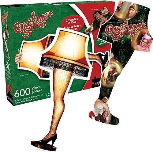 A Christmas Story - 600pc Double-sided Shaped Jigsaw Puzzle by Aquarius  			  					NEW - image 1