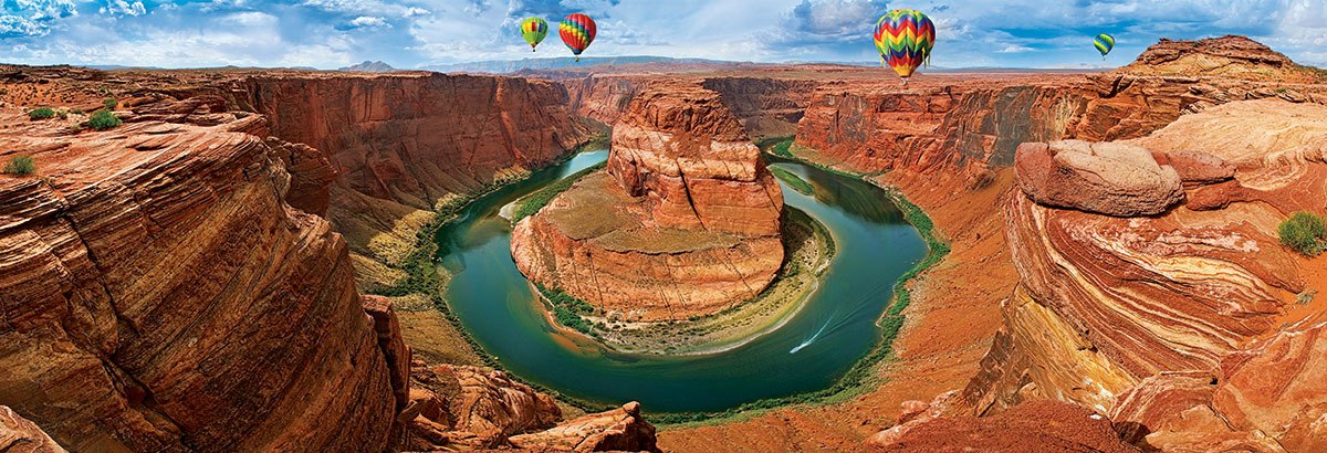 Horseshoe Bend, Arizona - 1000pc Panoramic Jigsaw Puzzle by Eurographics  			  					NEW - image 2