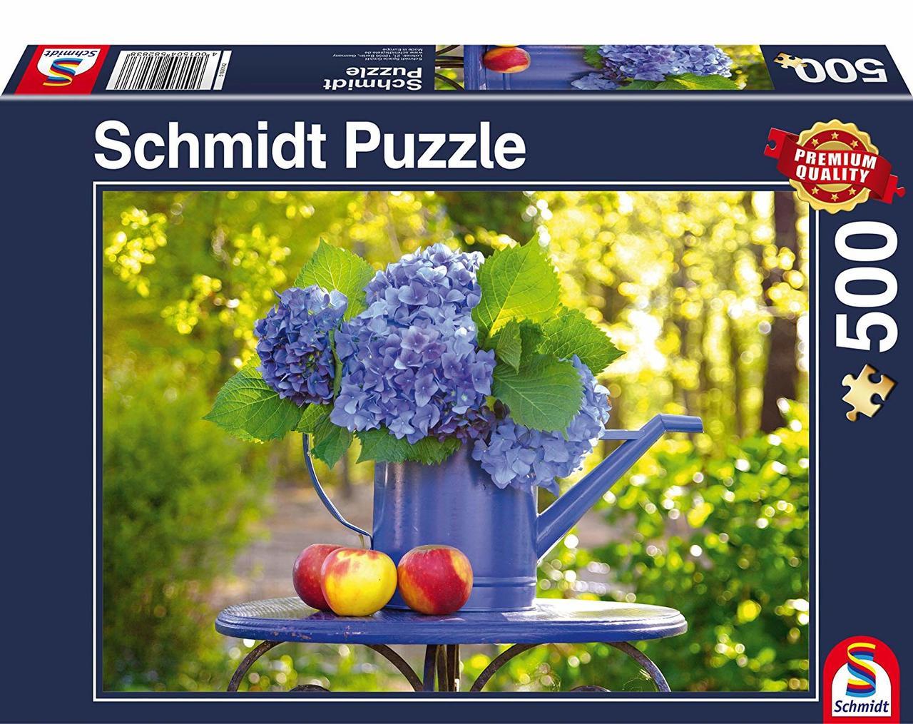 Watering Can with Hydrangea - 500pc Jigsaw Puzzle by Schmidt  			  					NEW - image 1