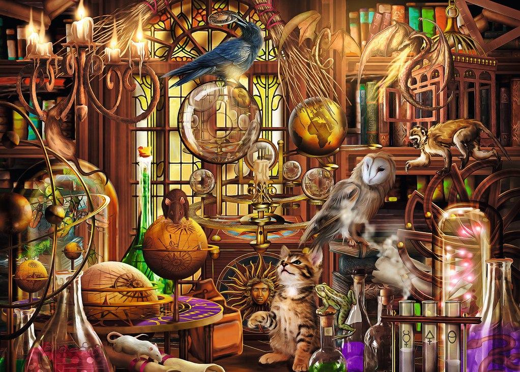 Merlin's Laboratory - 1000pc Jigsaw Puzzle By Ravensburger  			  					NEW - image 1