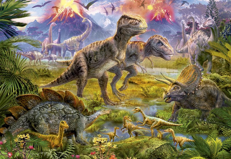 Dinosaur Gathering - 500pc Jigsaw Puzzle By Educa