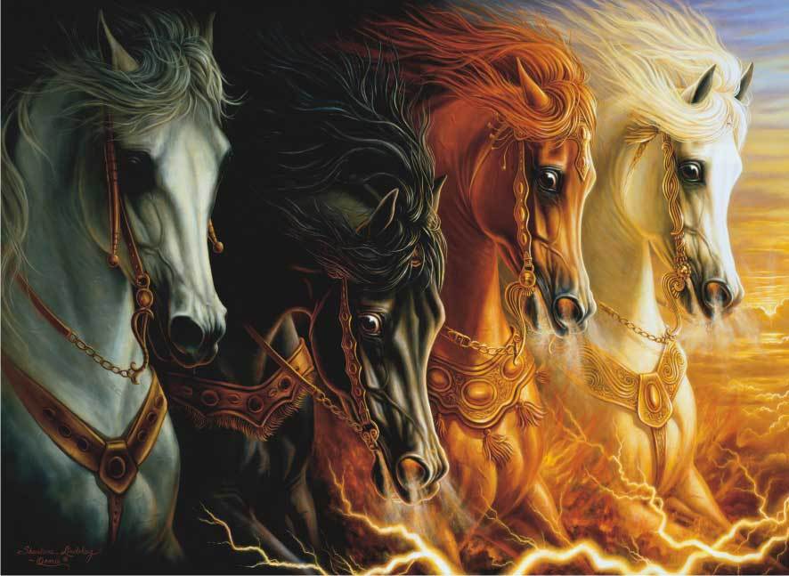 4 Horses of the Apocalypse - 1000pc Jigsaw Puzzle by Anatolian