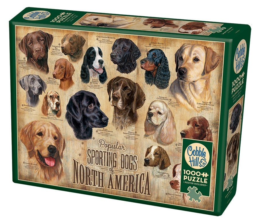 Sporting Dogs - 1000pc Jigsaw Puzzle by Cobble Hill  			  					NEW - image 3