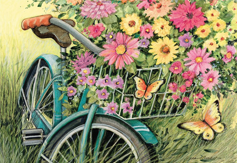 Bicycle Bouquet - 1000pc Jigsaw Puzzle by Lang  			  					NEW