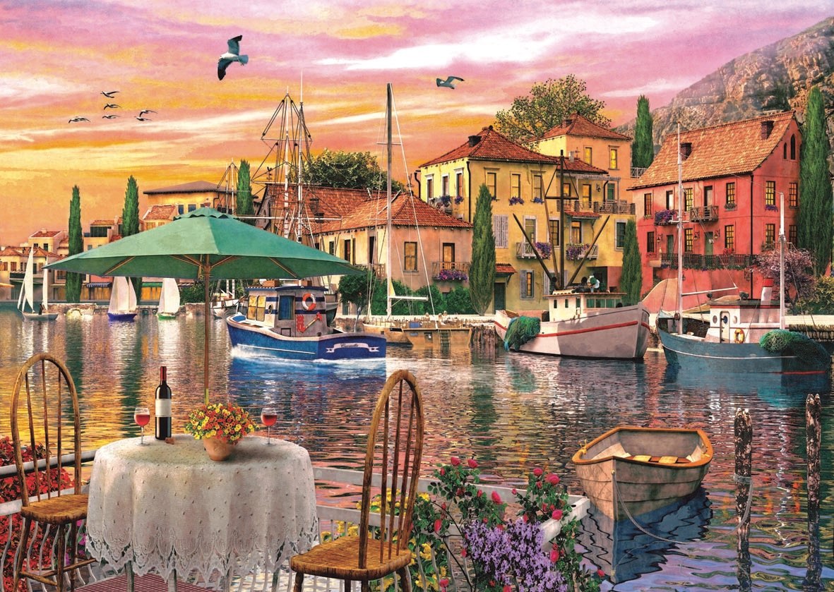 Sunset Harbour - 3000pc Jigsaw Puzzle by Anatolian