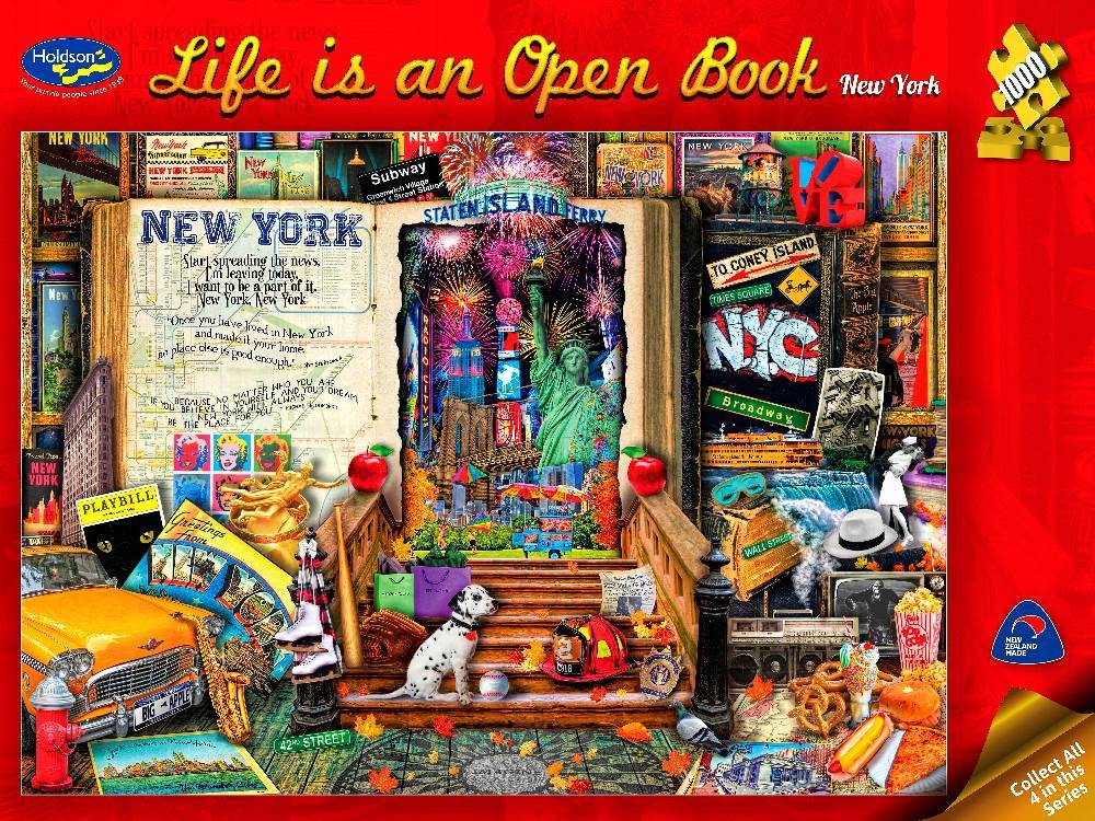 Life is an Open Book: New York - 1000pc Jigsaw Puzzle by Holdson  			  					NEW - image 1