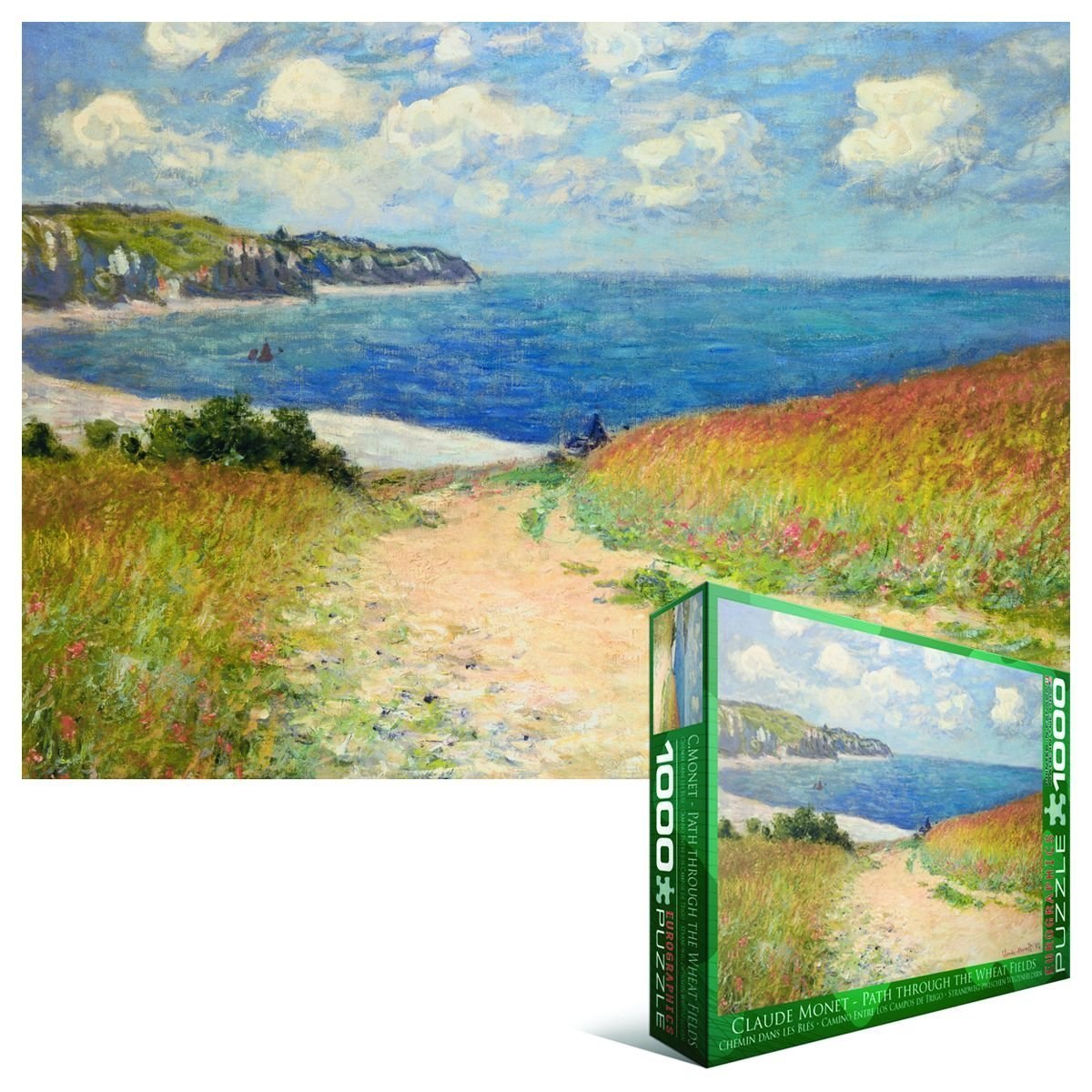 Monet: Path Through the Wheat Fields - 1000pc Jigsaw Puzzle by Eurographics - image 3