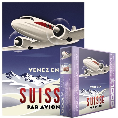 Come to Switzerland by Plane - 1000pc Jigsaw Puzzle by Eurographics