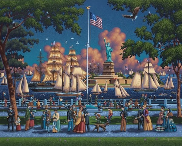 Statue of Liberty - 500pc Jigsaw Puzzle by Dowdle