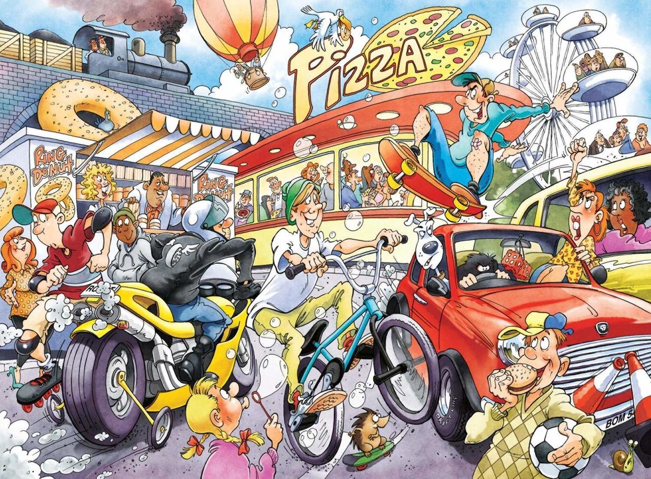 WASGIJ: Imagine 2, If the Wheel Had Not Been Invented! - 1000pc Jigsaw Puzzle By Jumbo  			  					NEW