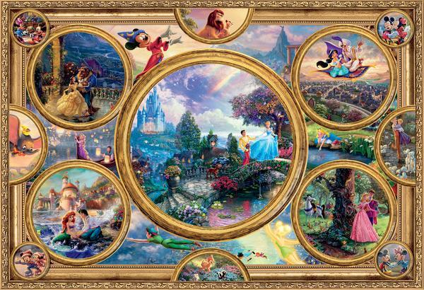Thomas Kinkade: Disney Collage - 2000pc Jigsaw Puzzle by Ceaco  			  					NEW