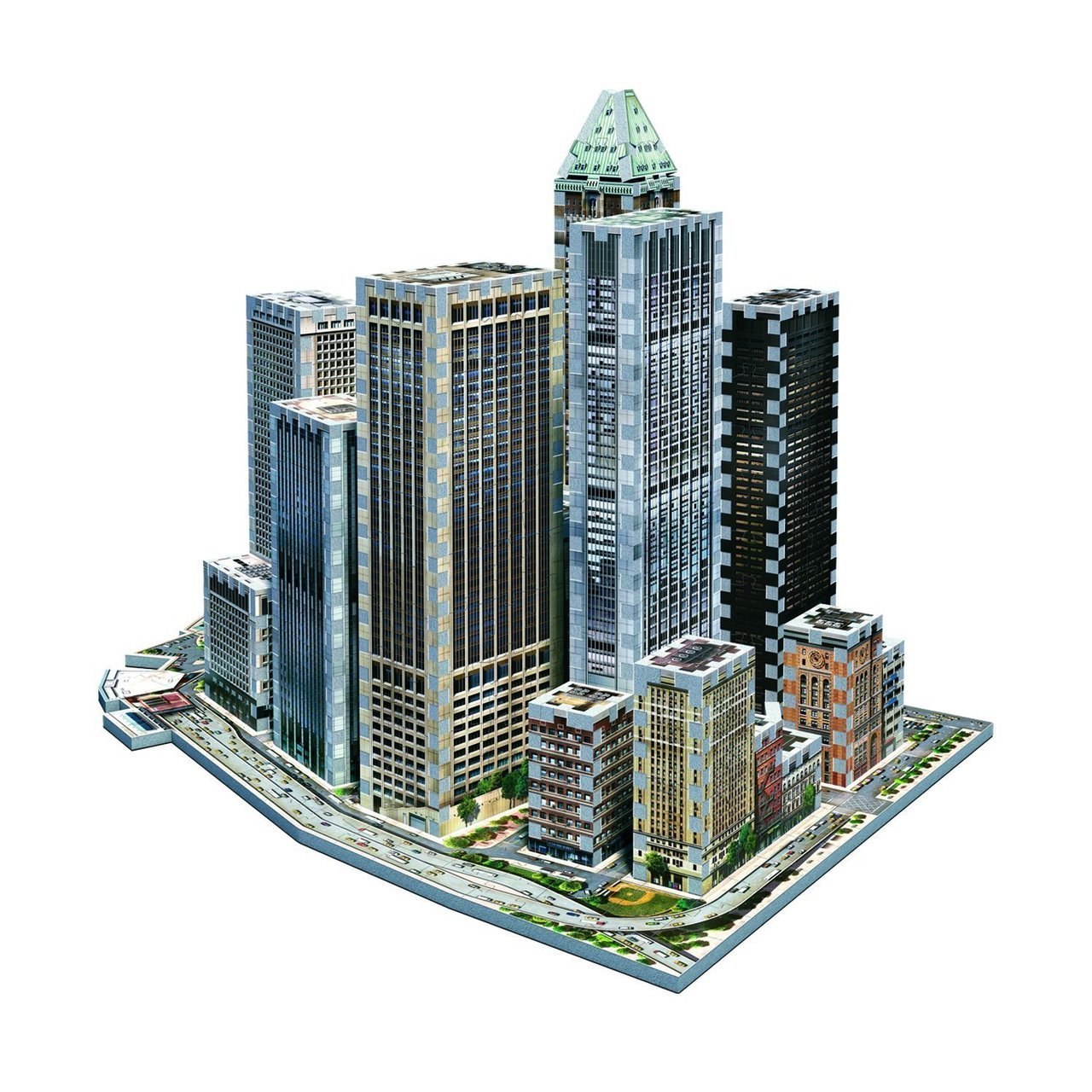 Downtown Financial District - 925pc 3D Puzzle by Wrebbit - image 1