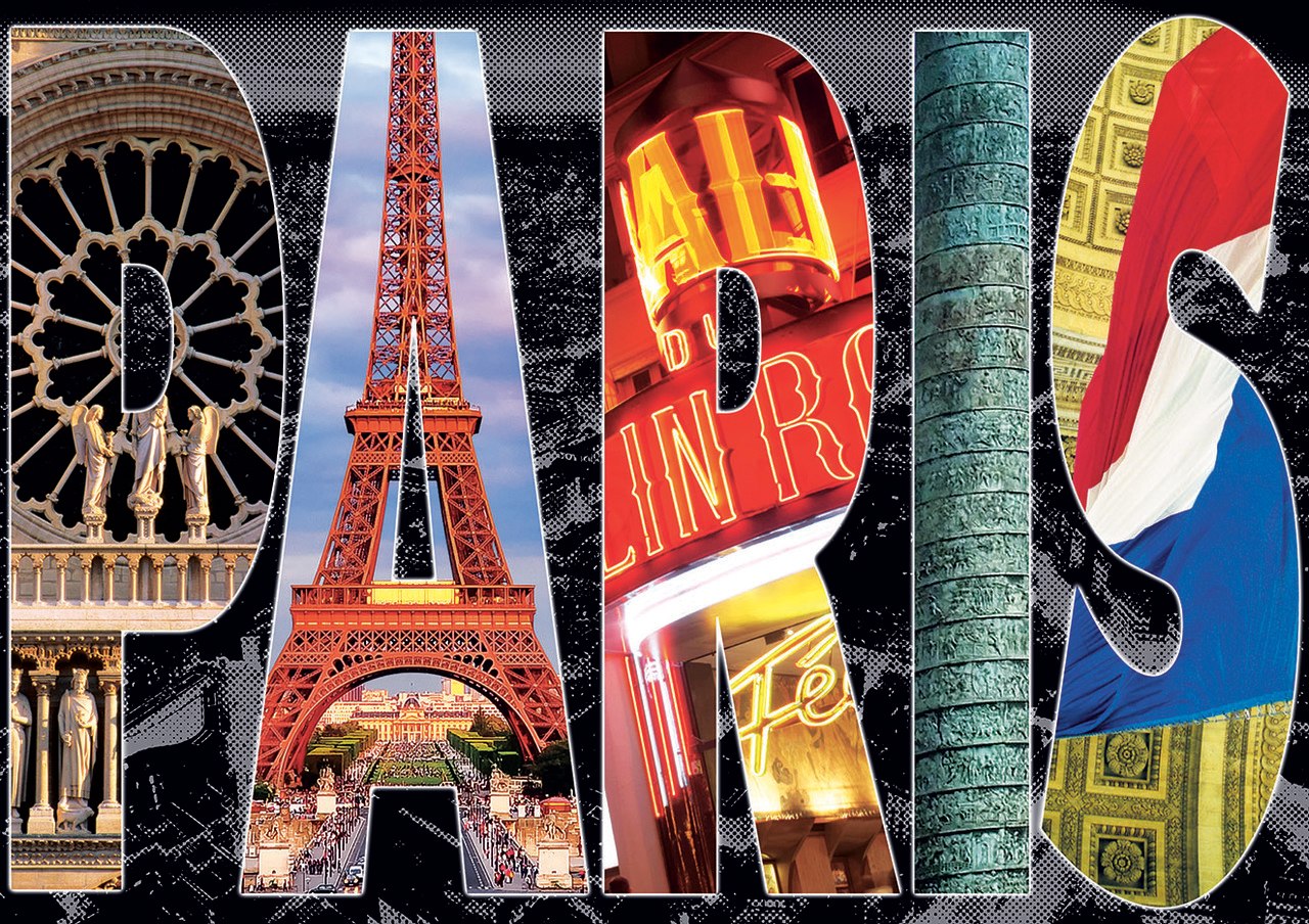 Paris Collage - 1000pc Jigsaw Puzzle by Educa