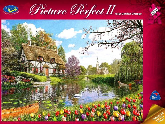 Picture Perfect II: Tulip Garden Cottage - 1000pc Jigsaw Puzzle by Holdson  			  					NEW - image 1