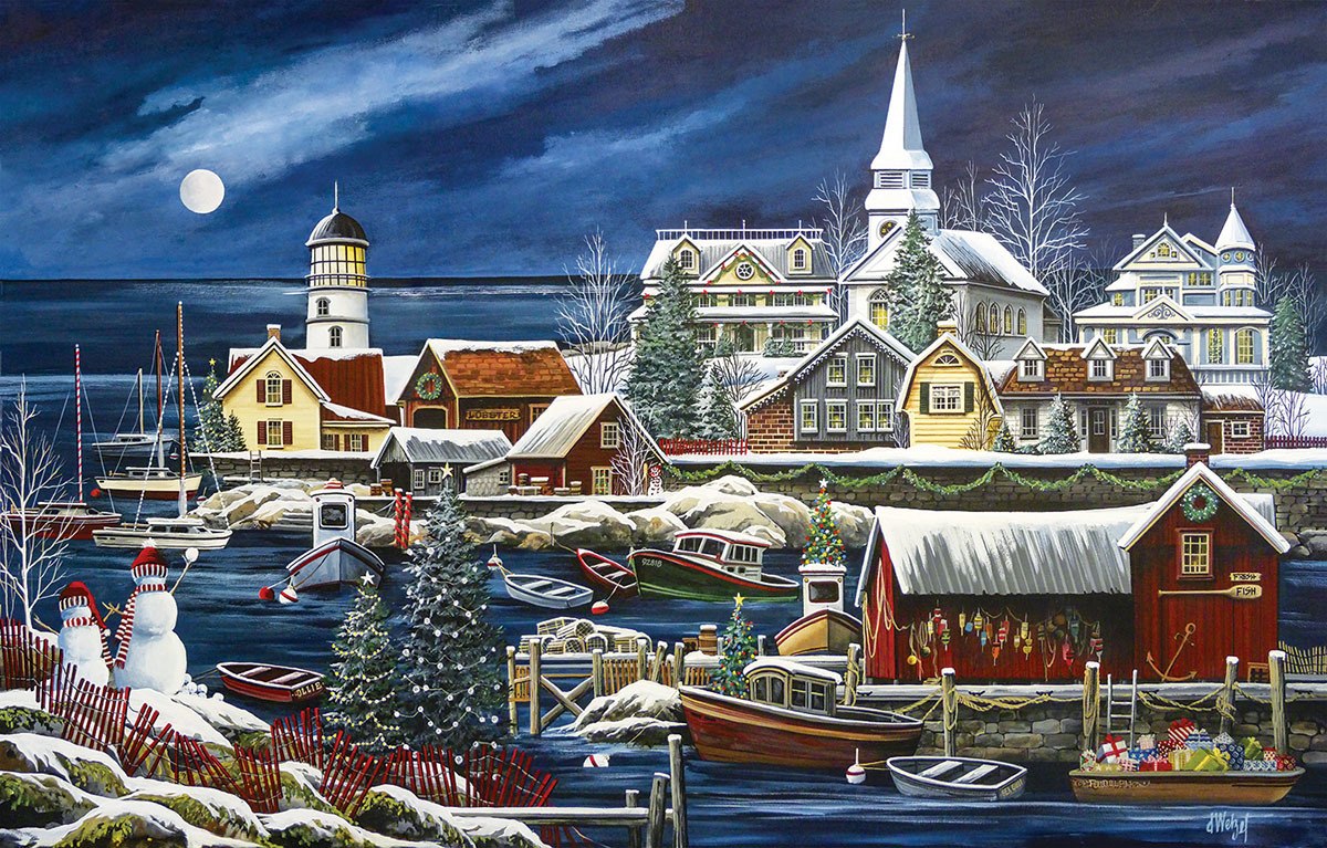 Winter Harbor - 1000pc Jigsaw Puzzle By Sunsout  			  					NEW