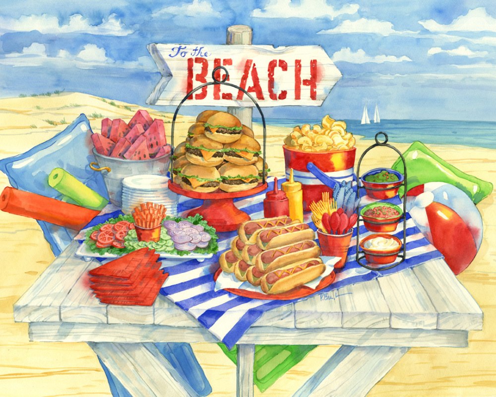 Picnic at the Beach - 1000pc Jigsaw Puzzle by Vermont Christmas Company