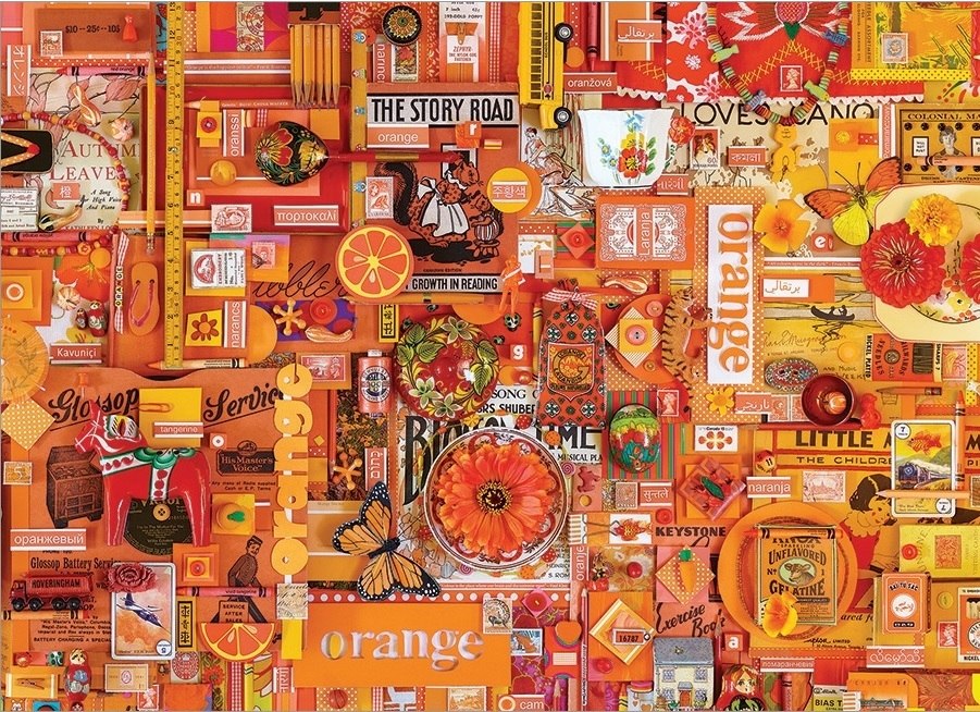 Rainbow Project: Orange - 1000pc Jigsaw Puzzle by Cobble Hill  			  					NEW - image 2